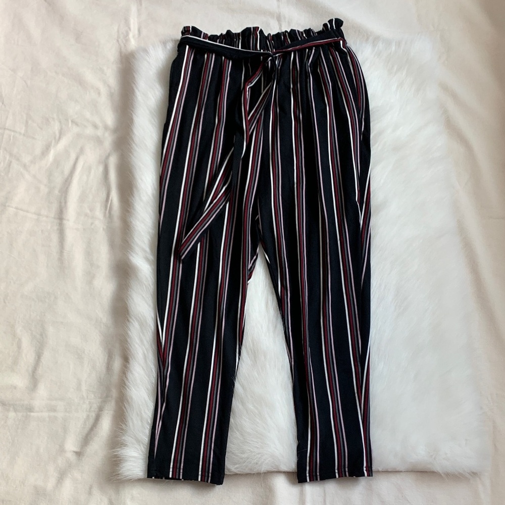 Shosho Striped Black and Red Pantsuit